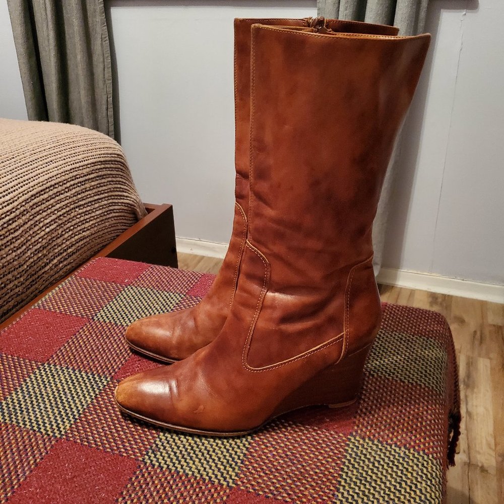J. Crew | Wedge Leather Boots